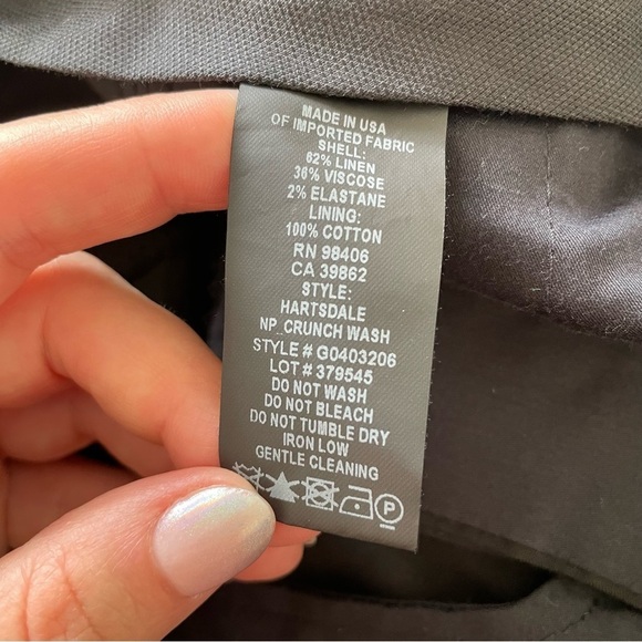 Theory Hartsdale Black Ankle Pants NP Crunch Wash Cropped Trouser EUC Size 4 - Picture 6 of 7